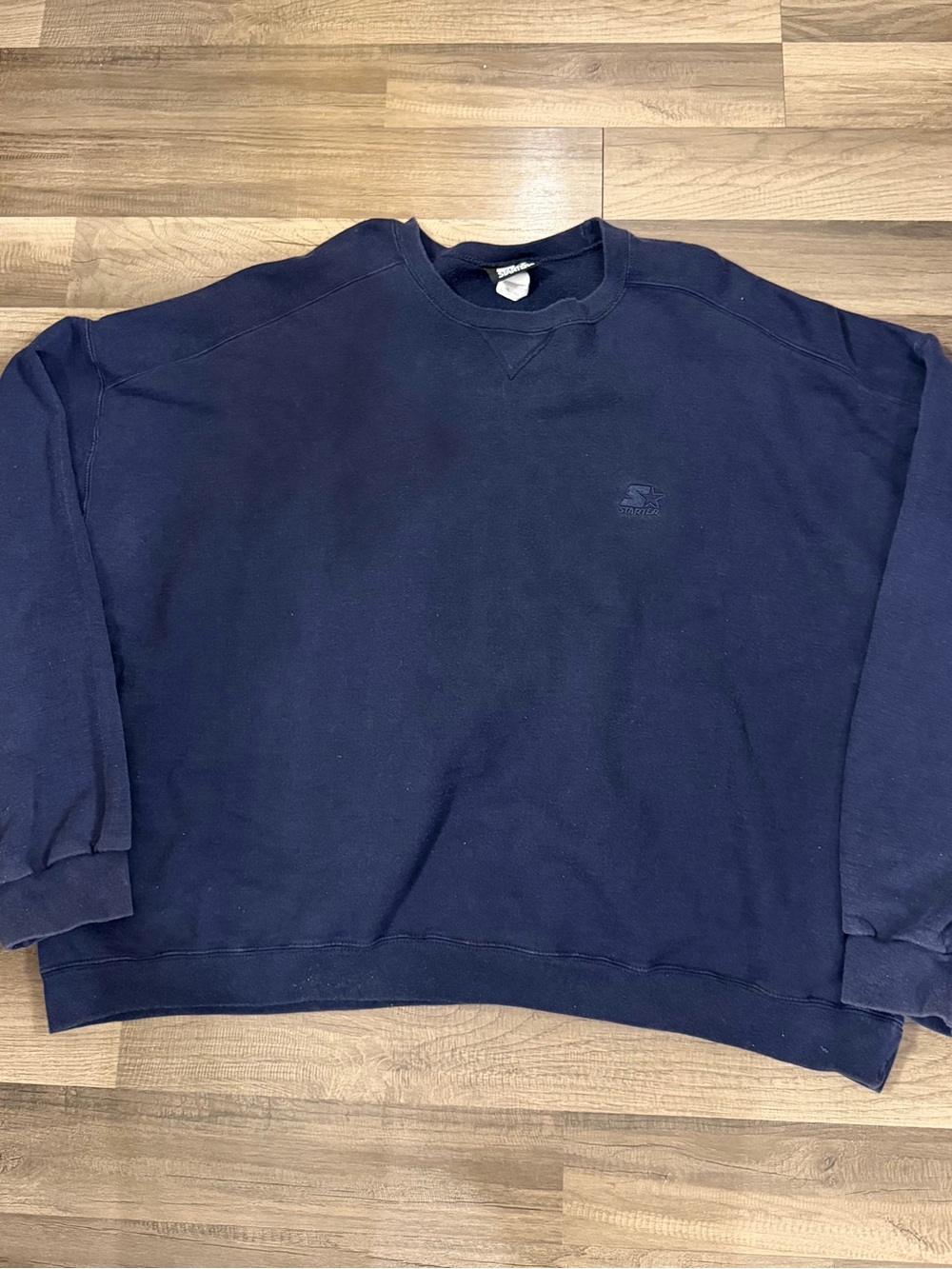 Vintage Starter Men's Navy Blue Crewneck Sweatshirt 3XL Boxed Style 1990's